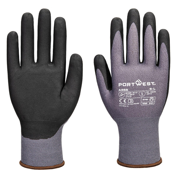 Luvas ESD 15 Nitrilo Essential Multipack (Pk12)-Cinzento/preto-S-RAG-Tailors-Fardas-e-Uniformes-Vestuario-Pro