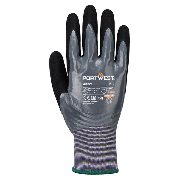 Luvas Grip 15 Nitrile Foam Touch Screen-Cinzento/preto-S-RAG-Tailors-Fardas-e-Uniformes-Vestuario-Pro