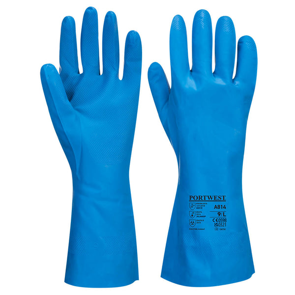 Luvas de Nitrilo Aprovadas em Alimentos - Pack 12-Azul-XS-RAG-Tailors-Fardas-e-Uniformes-Vestuario-Pro