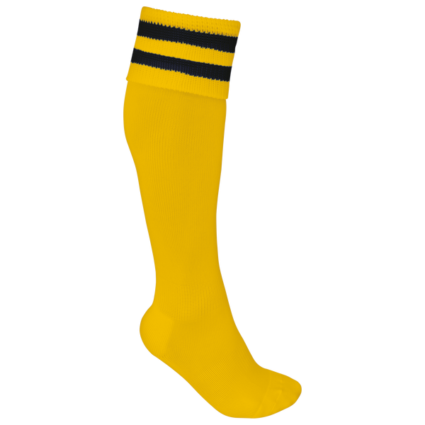 Meias de Desporto às Riscas Unissexo-Amarelo Desportivo / Preto-27/30 EU-RAG-Tailors-Fardas-e-Uniformes-Vestuario-Pro