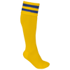 Meias de Desporto às Riscas Unissexo-Amarelo Desportivo/Azul Royal Escuro-27/30 EU-RAG-Tailors-Fardas-e-Uniformes-Vestuario-Pro