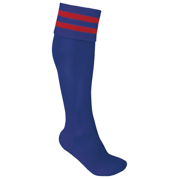 Meias de Desporto às Riscas Unissexo-Azul Royal Escuro / Vermelho Desportivo-27/30 EU-RAG-Tailors-Fardas-e-Uniformes-Vestuario-Pro
