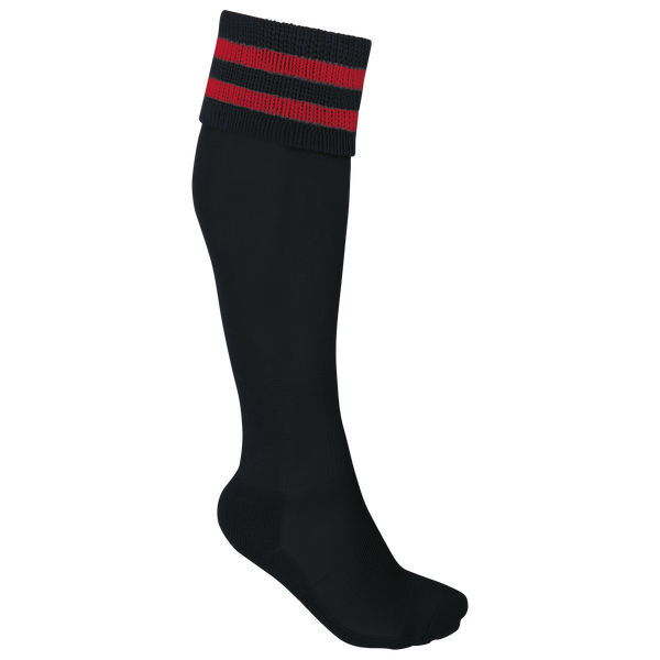 Meias de Desporto às Riscas Unissexo-Preto / Vermelho Desportivo-27/30 EU-RAG-Tailors-Fardas-e-Uniformes-Vestuario-Pro