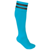 Meias de Desporto às Riscas Unissexo-Turquesa Claro / Cinzento Escuro-35/38 EU-RAG-Tailors-Fardas-e-Uniformes-Vestuario-Pro