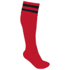 Meias de Desporto às Riscas Unissexo-Vermelho Desportivo / Preto-27/30 EU-RAG-Tailors-Fardas-e-Uniformes-Vestuario-Pro