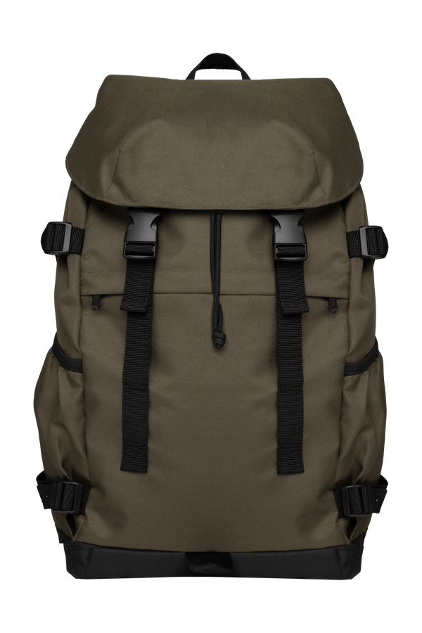Mochila Eco-responsável Unissexo-Cáqui Orgânico / Preto-Único-RAG-Tailors-Fardas-e-Uniformes-Vestuario-Pro