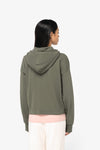 Sweatshirt Eco-responsável com Fecho e Capuz French Terry de Senhora