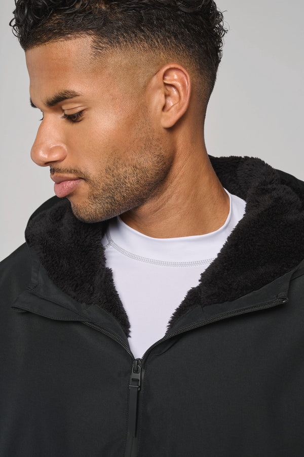 Parka Comprida Forrada em Sherpa Unissexo
