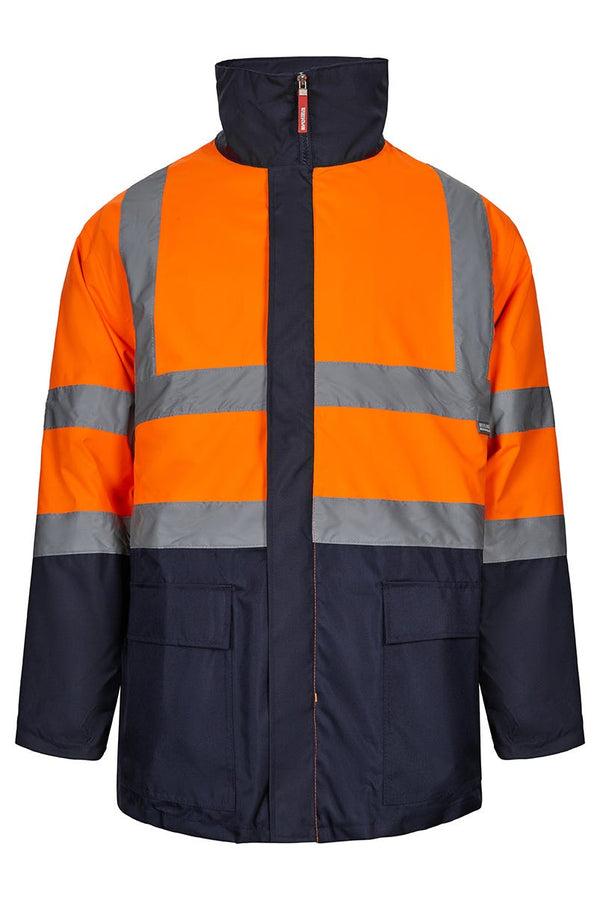 PARKA 4 EM 1 BICOLOR DE ALTA VISIBILIDADE-Laraja / Azul Marinho FLUORESCENTE-S-RAG-Tailors-Fardas-e-Uniformes-Vestuario-Pro