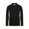 POLO BICOLOR DE MANGA COMPRIDA (1 de 2)-Preto/Verde Lima-XS-RAG-Tailors-Fardas-e-Uniformes-Vestuario-Pro