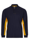 POLO BICOLOR DE MANGA COMPRIDA-Azul Navy/amarelo - 61/17-XS-RAG-Tailors-Fardas-e-Uniformes-Vestuario-Pro
