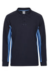 POLO BICOLOR DE MANGA COMPRIDA-Azul Navy/azul Celeste - 61/05-XS-RAG-Tailors-Fardas-e-Uniformes-Vestuario-Pro