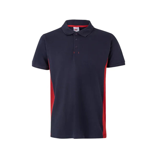 POLO BICOLOR DE MANGA CURTA-Azul Marinho/Vermelho-XS-RAG-Tailors-Fardas-e-Uniformes-Vestuario-Pro