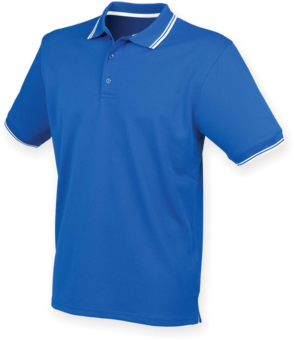 POLO DE HOMEM COOL PLUS COM CONTRASTE-Royal Azul / Branco-S-RAG-Tailors-Fardas-e-Uniformes-Vestuario-Pro