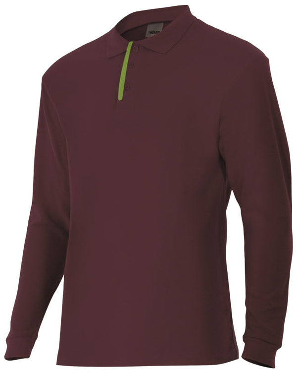 PÓLO DE MANGA COMPRIDA BICOLOR-Graná-3XL-RAG-Tailors-Fardas-e-Uniformes-Vestuario-Pro