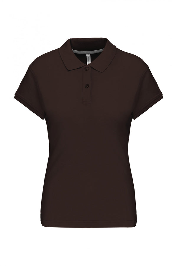POLO DE SENHORA MANGA CURTA Malha VISEU 220Gms-Chocolate-S-RAG-Tailors-Fardas-e-Uniformes-Vestuario-Pro