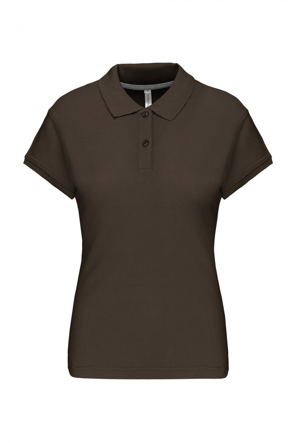 POLO DE SENHORA MANGA CURTA Malha VISEU 220Gms-Dark Khaki-S-RAG-Tailors-Fardas-e-Uniformes-Vestuario-Pro