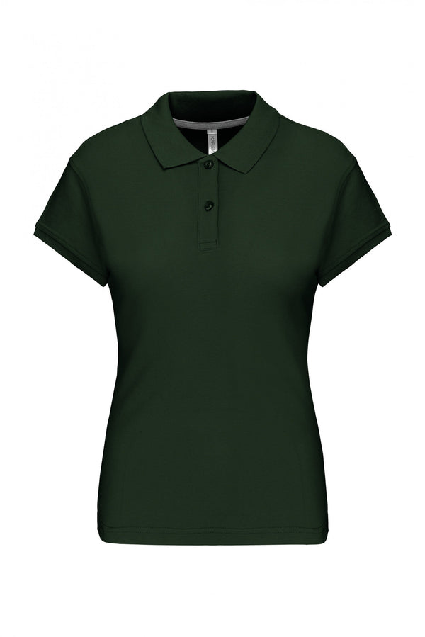 POLO DE SENHORA MANGA CURTA Malha VISEU 220Gms-Forest Green-S-RAG-Tailors-Fardas-e-Uniformes-Vestuario-Pro