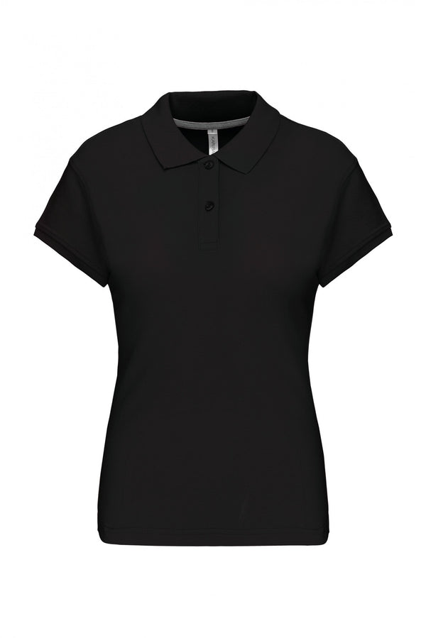 POLO DE SENHORA MANGA CURTA Malha VISEU 220Gms-Preto-S-RAG-Tailors-Fardas-e-Uniformes-Vestuario-Pro