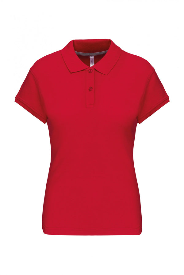 POLO DE SENHORA MANGA CURTA Malha VISEU 220Gms-Vermelho-S-RAG-Tailors-Fardas-e-Uniformes-Vestuario-Pro