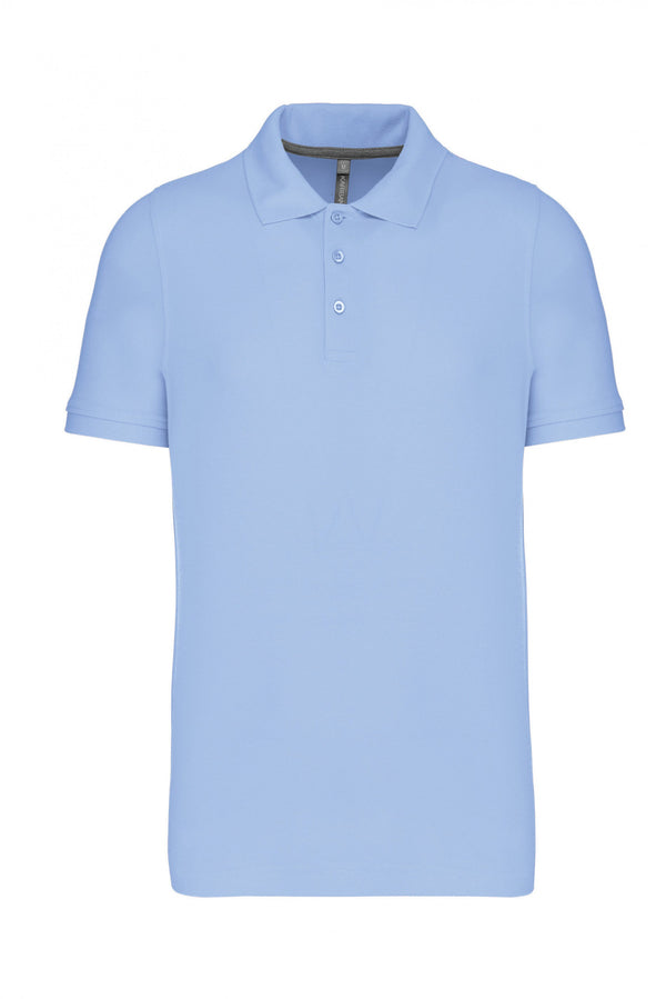 POLO MALHA VISEU MANGA CURTA 220 Gms-Sky Blue-S-RAG-Tailors-Fardas-e-Uniformes-Vestuario-Pro