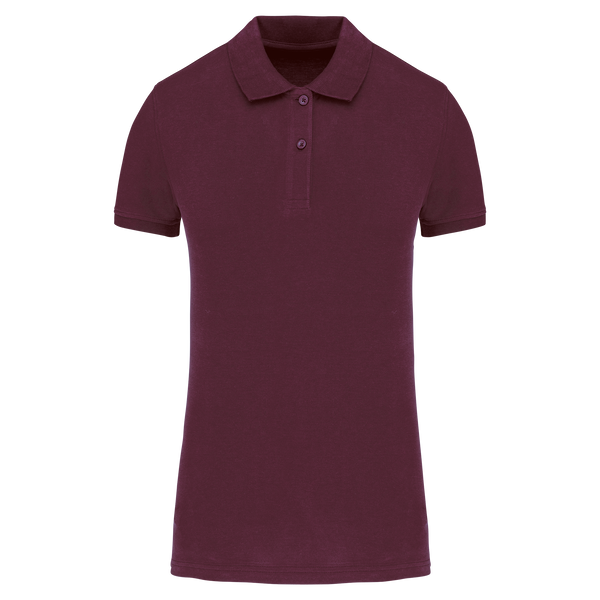 Polo piqué Bio180 de senhora-Vinho-L-RAG-Tailors-Fardas-e-Uniformes-Vestuario-Pro