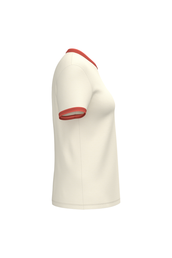 T-shirt Ringer Eco-responsável com Contrastes e Aspeto Lavado Senhora-RAG-Tailors-Fardas-e-Uniformes-Vestuario-Pro