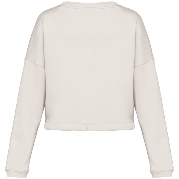 Sweatshirt Eco-responsável Decote Redondo Oversize Crop de Senhora-RAG-Tailors-Fardas-e-Uniformes-Vestuario-Pro