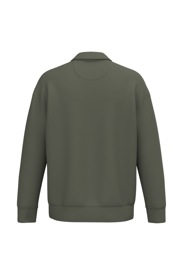 Sweatshirt Gola Polo Meio Fecho Ombros Descaídos Unissexo-RAG-Tailors-Fardas-e-Uniformes-Vestuario-Pro