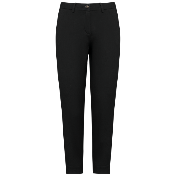 Calças chino 7/8 de senhora eco-responsáveis - 235 g-Preto-38 PT (38 FR)-RAG-Tailors-Fardas-e-Uniformes-Vestuario-Pro