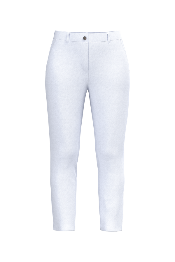 Calças chino 7/8 de senhora eco-responsáveis - 235 g-Branco-36 PT (36 FR)-RAG-Tailors-Fardas-e-Uniformes-Vestuario-Pro