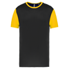 T-shirt Multidesporto Bicolor Manga Curta Unissexo-Preto / Amarelo Desportivo-XS-RAG-Tailors-Fardas-e-Uniformes-Vestuario-Pro