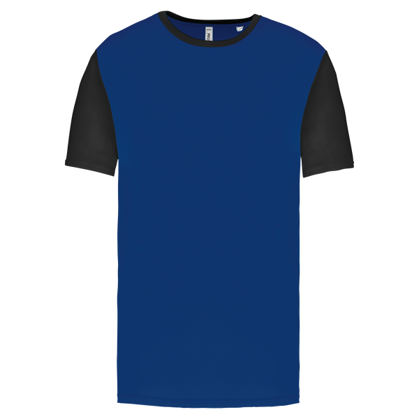 T-shirt Multidesporto Bicolor Manga Curta Unissexo-Azul Royal Escuro / Preto-XS-RAG-Tailors-Fardas-e-Uniformes-Vestuario-Pro