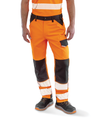 Calças de Segurança em Material Reciclado-Laranja Fluorescente-S-RAG-Tailors-Fardas-e-Uniformes-Vestuario-Pro