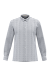 Camisa às Riscas em Linho de Homem-Riscas Branco / Azul Marinho-S-RAG-Tailors-Fardas-e-Uniformes-Vestuario-Pro