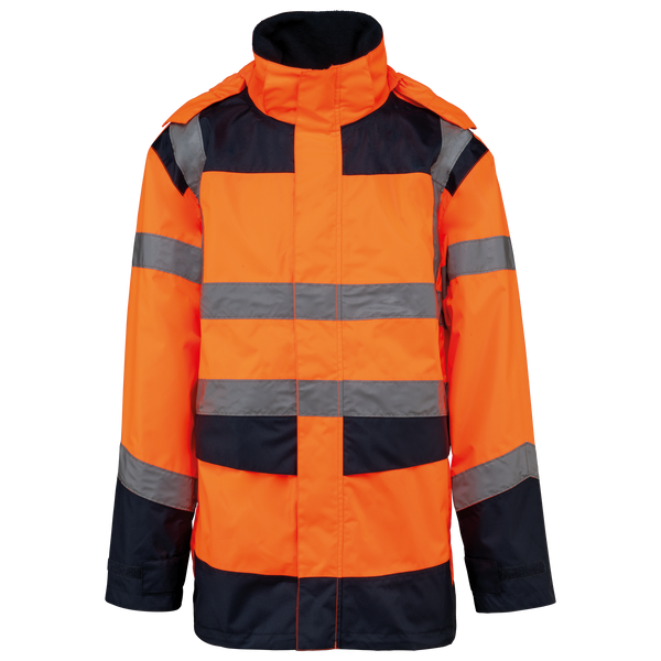Laranja Hi Viz / Azul Marinho