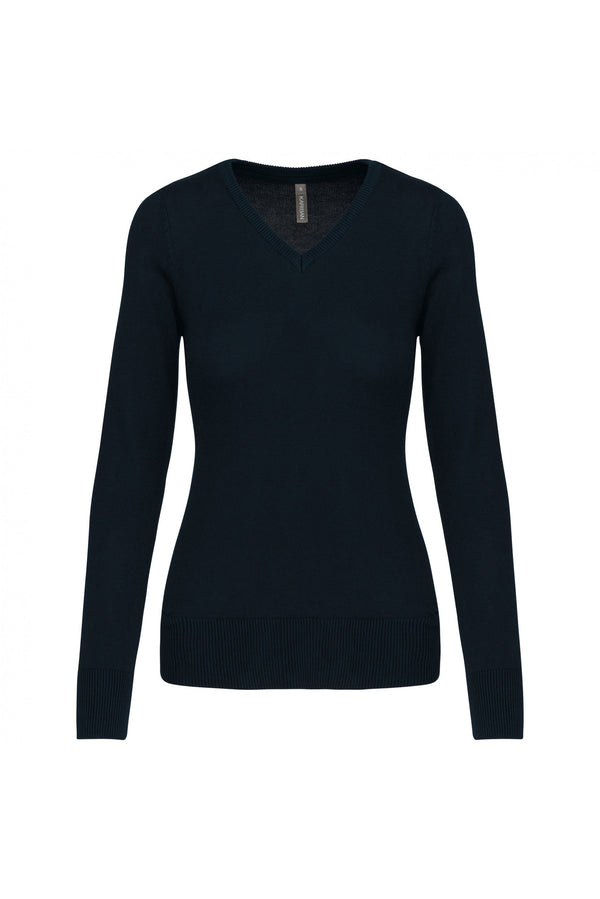 PULLOVER Genebra de Senhora decote em V-Azul Marinho-XS-RAG-Tailors-Fardas-e-Uniformes-Vestuario-Pro