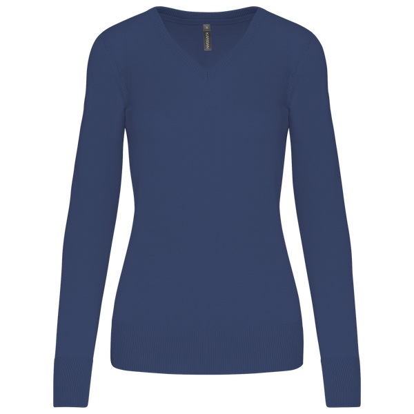 PULLOVER Genebra de Senhora decote em V-Azul Profundo-S-RAG-Tailors-Fardas-e-Uniformes-Vestuario-Pro