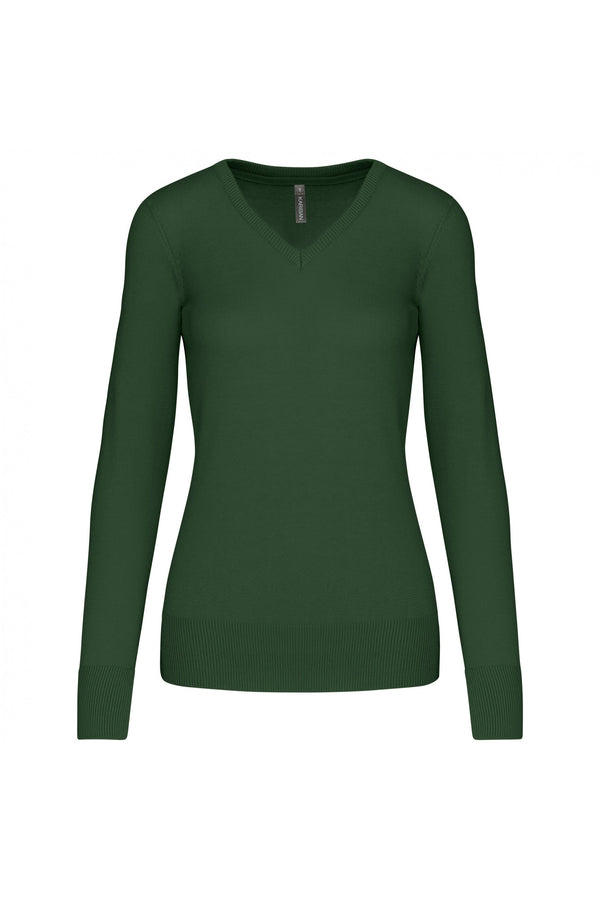 PULLOVER Genebra de Senhora decote em V-Forest Verde-XS-RAG-Tailors-Fardas-e-Uniformes-Vestuario-Pro