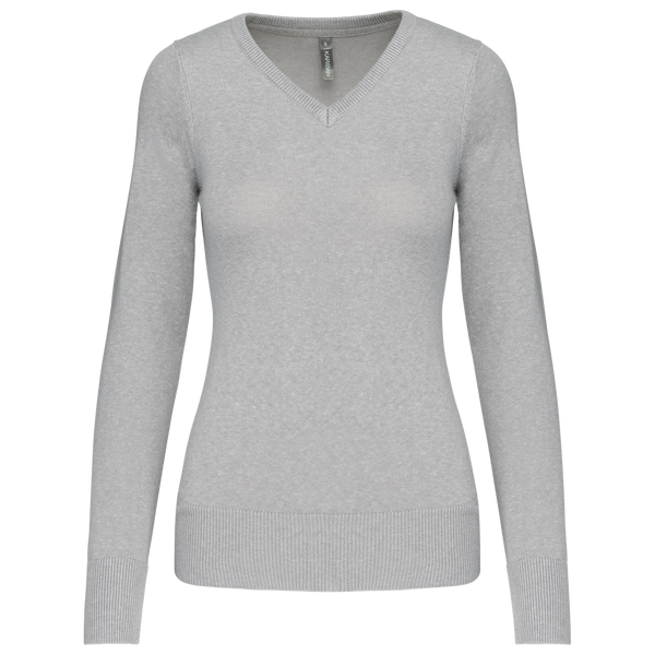 PULLOVER Genebra de Senhora decote em V-Grey Melange-XS-RAG-Tailors-Fardas-e-Uniformes-Vestuario-Pro