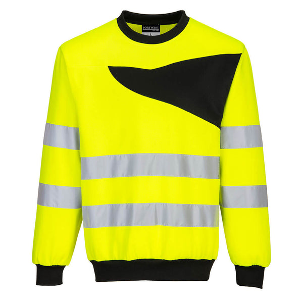 PW2 Sweatshirt Alta Visibilidade-Amarelo/Preto-4XL-RAG-Tailors-Fardas-e-Uniformes-Vestuario-Pro