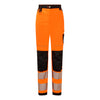 PW3 Calça de Trabalho Elástica Feminina de Alta Visibilidade-Laranja/preto-26-RAG-Tailors-Fardas-e-Uniformes-Vestuario-Pro