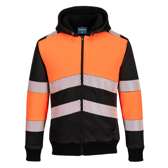 PW3 Casaco com capuz de Inverno com fecho de correr classe 1-Laranja/Preto-S-RAG-Tailors-Fardas-e-Uniformes-Vestuario-Pro