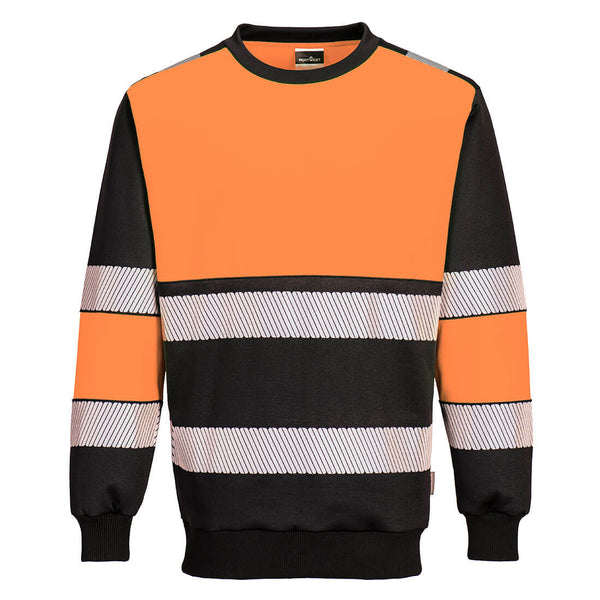 PW3 H-Vis Class 1 Sweatshirt-Laranja/Preto-S-RAG-Tailors-Fardas-e-Uniformes-Vestuario-Pro