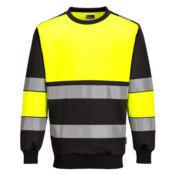 PW3 H-Vis Class 1 Sweatshirt-Amarelo/Preto-S-RAG-Tailors-Fardas-e-Uniformes-Vestuario-Pro