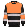PW3 H-Vis Class 1 Sweatshirt-Laranja/Preto-S-RAG-Tailors-Fardas-e-Uniformes-Vestuario-Pro