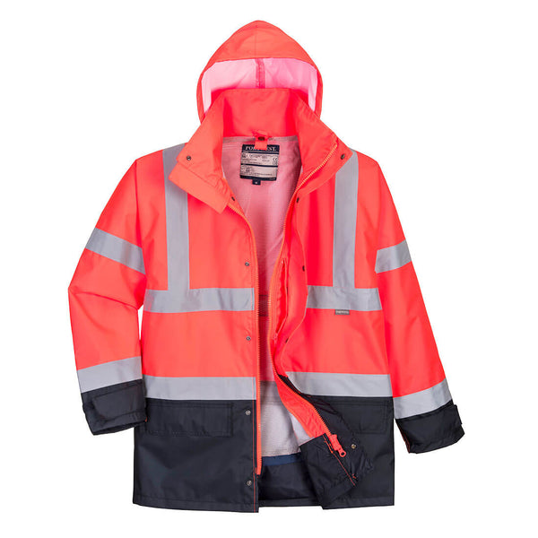 Parka Executive 5 em 1 de Alta Visibilidade-Vermelho/marinho-XS-RAG-Tailors-Fardas-e-Uniformes-Vestuario-Pro