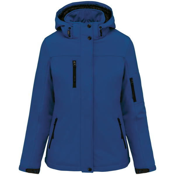 Parka Softshell acolchoada de senhora com capuz-Azul Royal Escuro-S-RAG-Tailors-Fardas-e-Uniformes-Vestuario-Pro