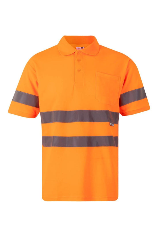 Polo Algodao Manga Curta Alta Visibilidade-Narnaja Fluor-S-RAG-Tailors-Fardas-e-Uniformes-Vestuario-Pro
