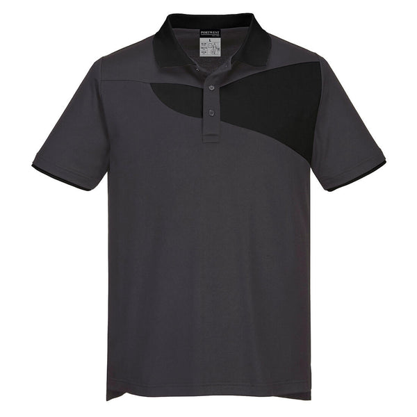 Polo Alta visibilidade PW2 S/S-Cinza Zoom/Preto-S-RAG-Tailors-Fardas-e-Uniformes-Vestuario-Pro